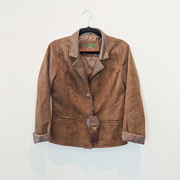 Armani Collezioni Jackets & Blazers - Collezioni Italian leather jacket cognac